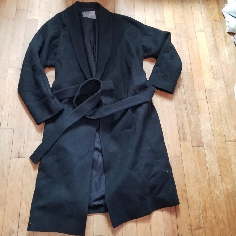 Everlane Wrapped Belt Wool Coat View 4